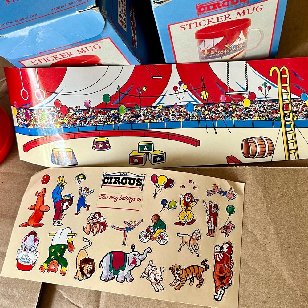 Circus Sticker Craft Mug NIB - Picture 5 of 7